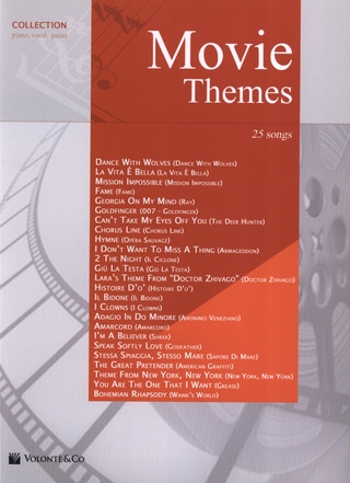 MOVIE THEMES 25 SONGS PIANO, VOCAL,GUITAR