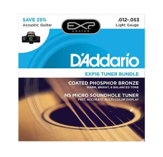 JUEGO CUERDAS D'ADDARIO EXP16 TUNER BUNDLE