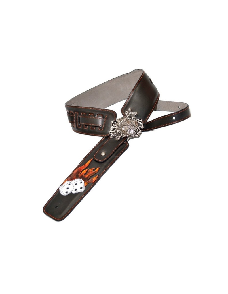 CORREA GUITARRA CUERO LIVE & DEADLY BOURBON STRAP GUITAR