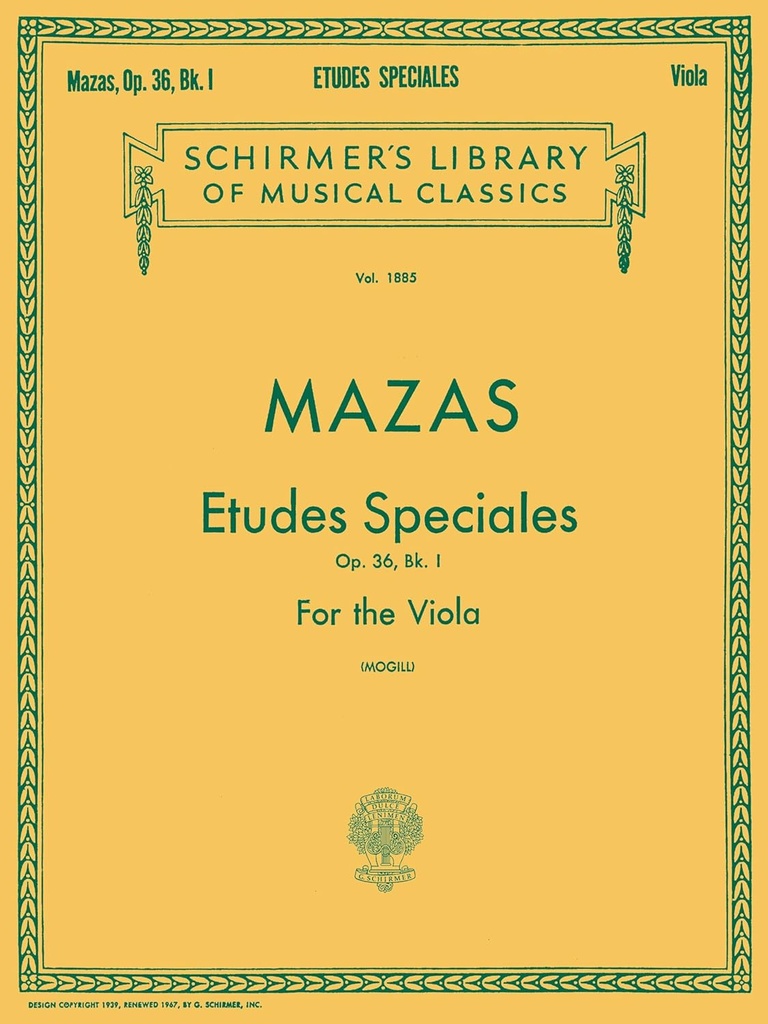 30 ETUDES SPECIALES OPUS 36 BOOK I FOR VIOLA