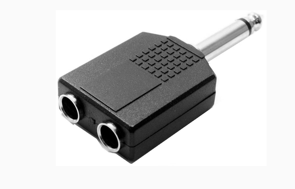 ADAPTADOR DUAL JACK MONO 1/4 H-2 JACK MONO 1/4 A089