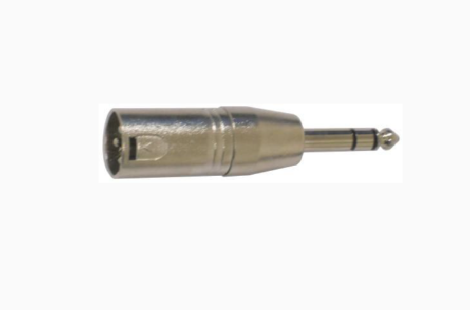 ADAPTADOR XLR MACHO-JACK STEREO 1/4 A-044