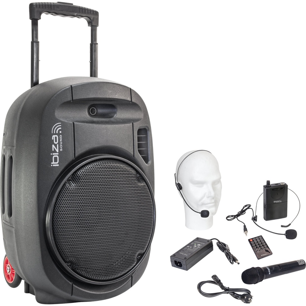 ALTAVOZ IBIZA PORTATIL PORT12UHF-MKII-TWS 12" 17-2612