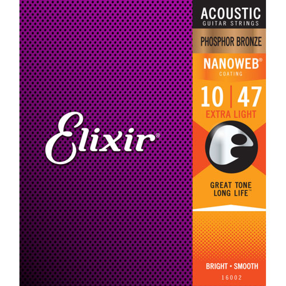 CUERDAS ACUSTICAS ELIXIR NANOWEB 16002(10-47)