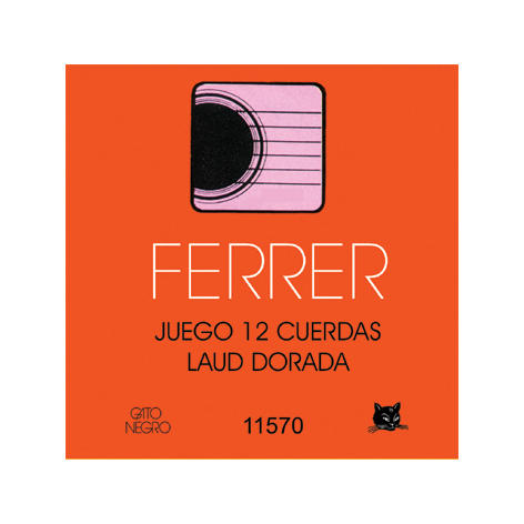 [8425391115706] JUEGO CUERDAS LAUD DORADA GATO NEGRO 11570